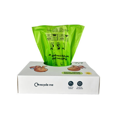 قیمت خوب کیسه های پوشک یکبار مصرفی برای نوزاد، 100 شمارش پاکت های پوشک یکبار مصرفی سازگار با محیط زیست، مدفوع نوزاد و کیسه های چند منظوره با دسته برای دفع راحت، ضد نشت آنلاین