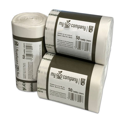 قیمت خوب بهترین فروش عمده فروشی پایدار 100٪ نشاسته ذرت قابل تجزیه سفارشی لوگو خانه کمپوست دوستانه زیست محیطی کیسه زباله های حیاط کمپوست آنلاین