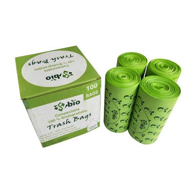 قیمت خوب استارچ ذرت سازگار با محیط زیست مبتنی بر 100٪ کمپوست پذیر لوگو سفارشی چاپ قابل تجزیه زیست یکبار مصرف قابل حمل سطل زباله آنلاین